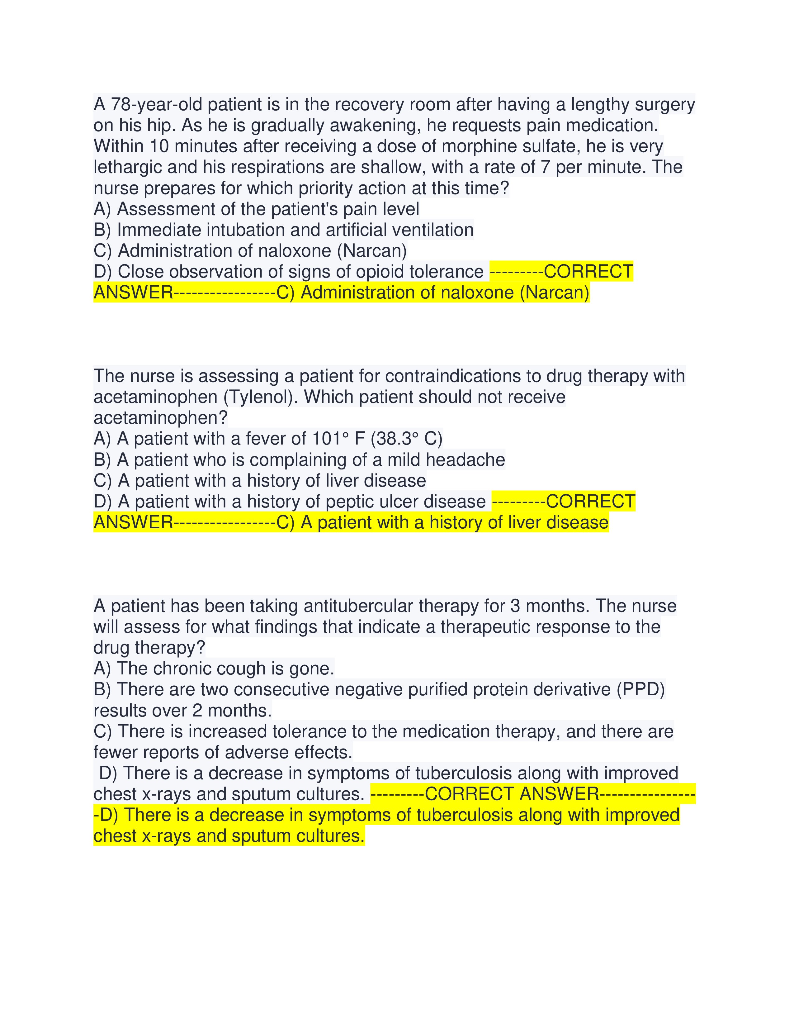 Preview page 3 of ATI RN PHARMACOLOGY FINAL EXAM ACTUAL EXAM | ALL QUESTIONS AND CORRECT ANSWERS | ALREADY GRADED A+ | VERIFIED ANSWERS | 