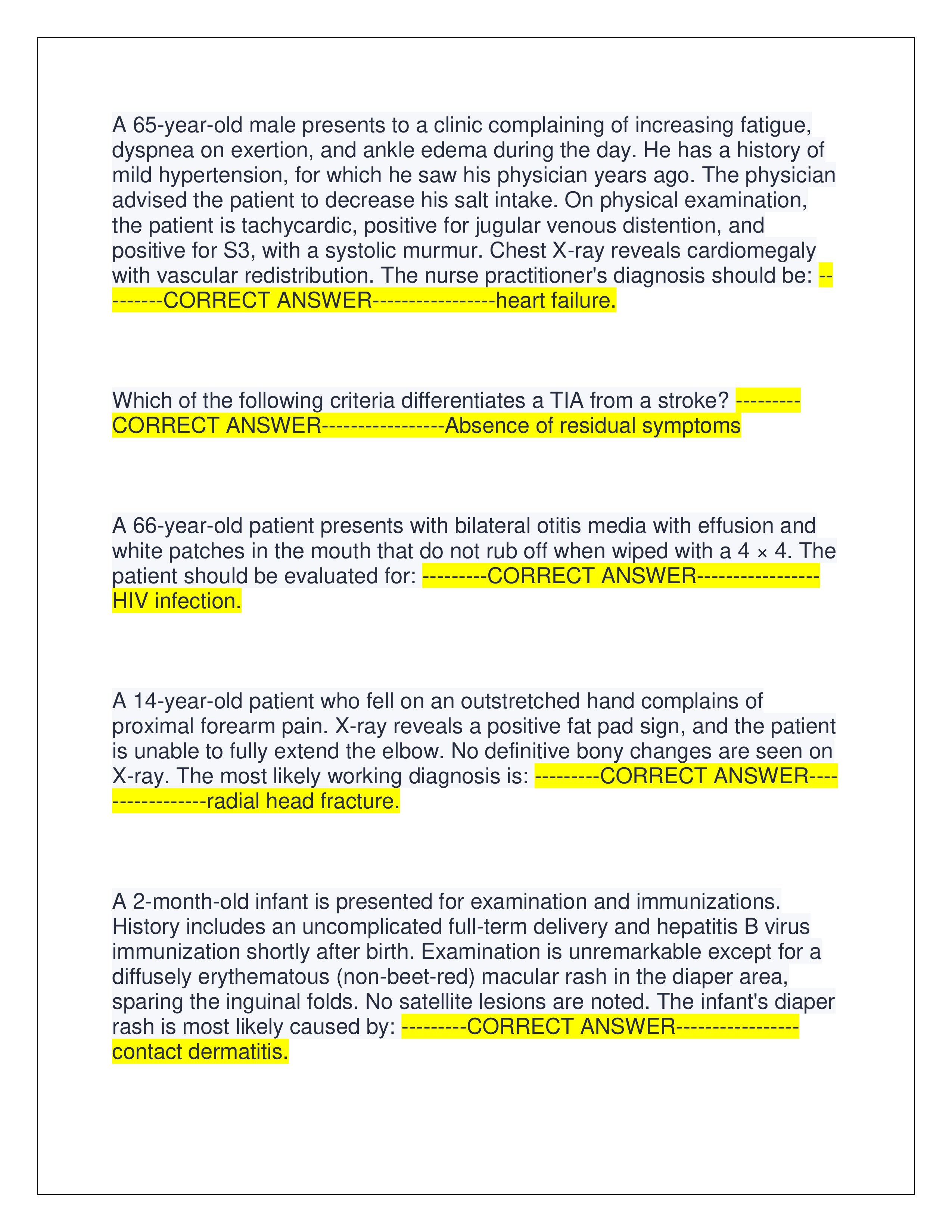 Preview page 3 of AANP FNP EXAM LATEST EXAM 2025 | COMPLETE QUESTIONS AND CORRECT ANSWERS | GRADED A+ | LATEST VERSION | JUST RELEASED | V