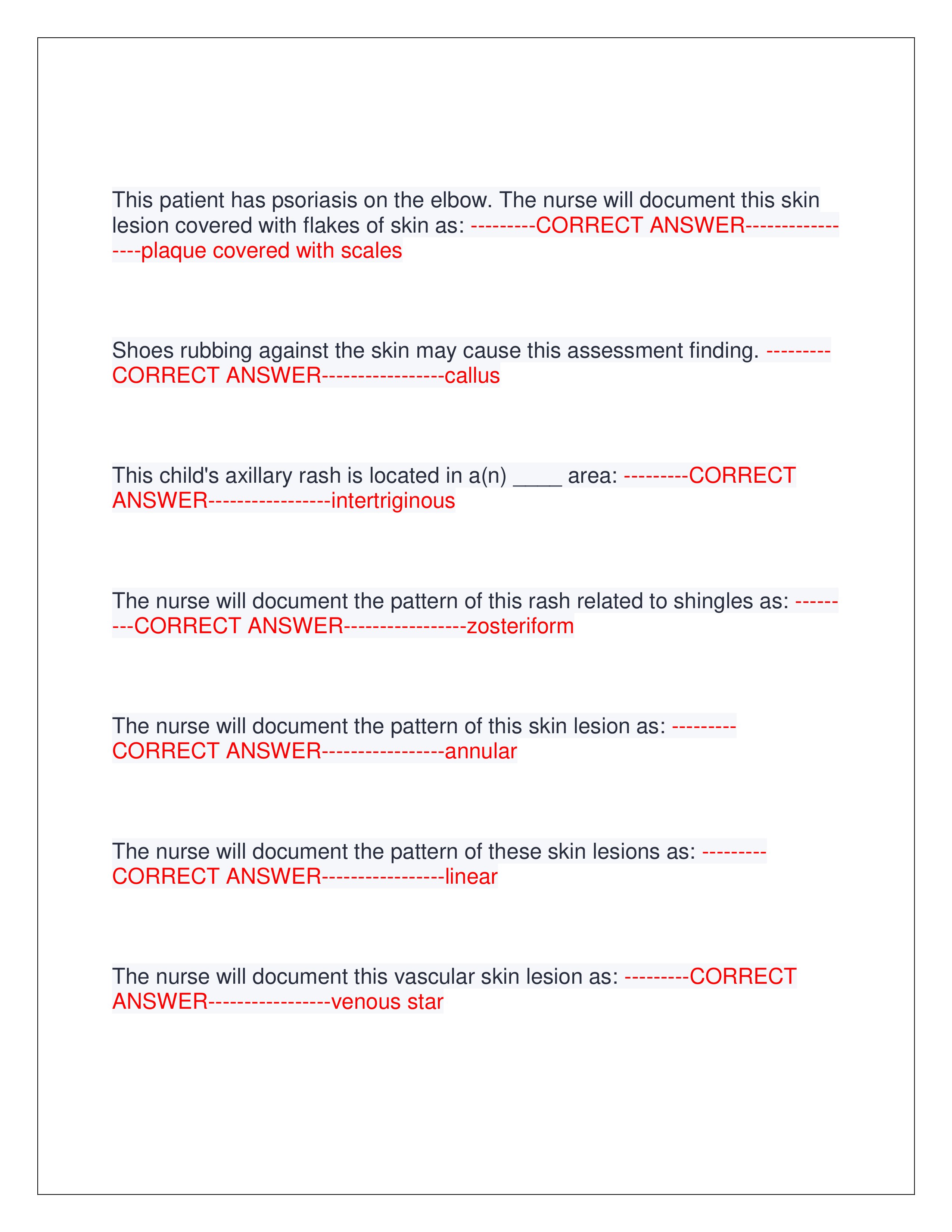 Preview page 2 of 2025 ADVANCED HEALTH ASSESSMENT EXAM 2 | LATEST VERSION 2025 | QUESTIONS AND CORRECT ANSWERS | GRADED A+ | VERIFIED ANSW