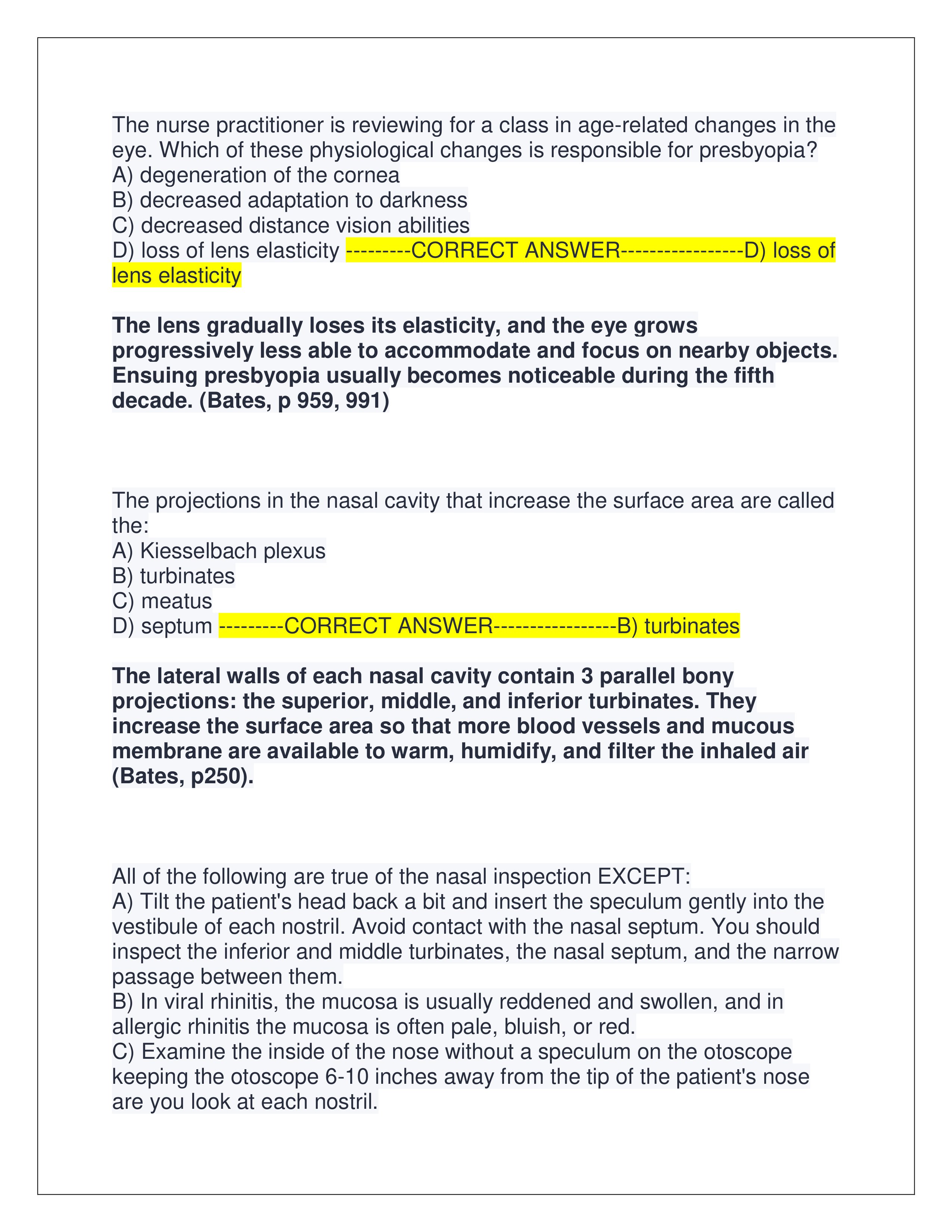 Preview page 3 of 2025 ADVANCED HEALTH ASSESSMENT FINAL EXAM | COMPLETE QUESTIONS AND CORRECT ANSWERS WITH EXPLANATIONS | GRADED A+ | VERI