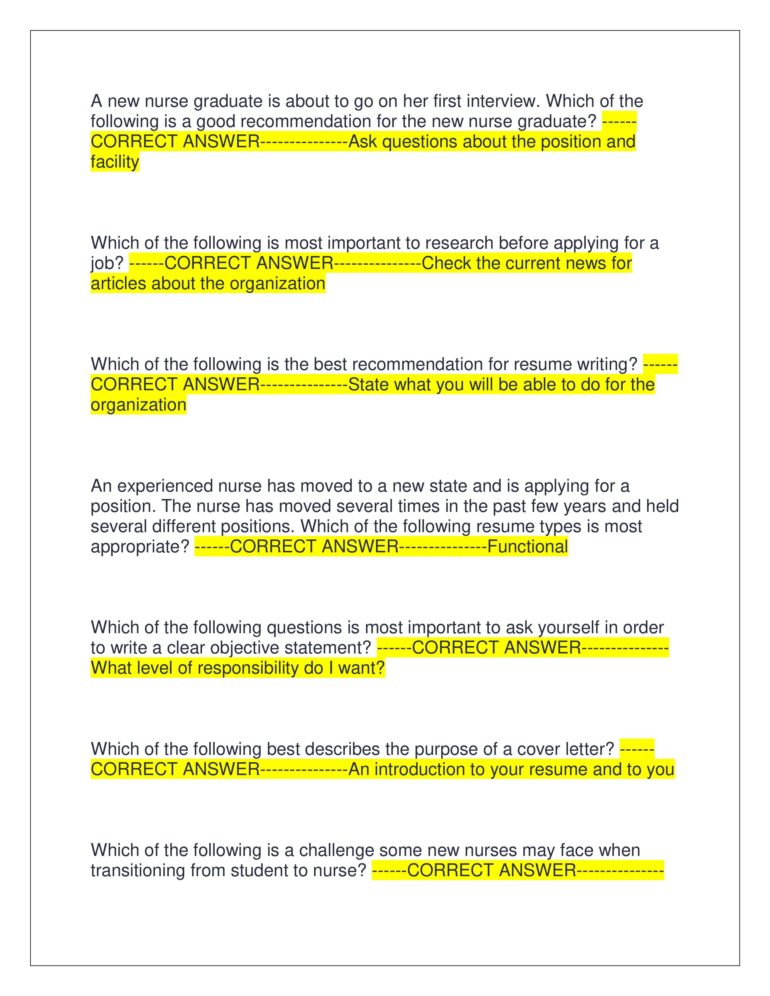Preview page 2 of 2025 NURS 254 FINAL EXAM AND STUDY GUIDE | COMPLETE QUESTIONS AND CORRECT ANSWERS | GRADED A+ | VERIFIED ANSWERS | LATES