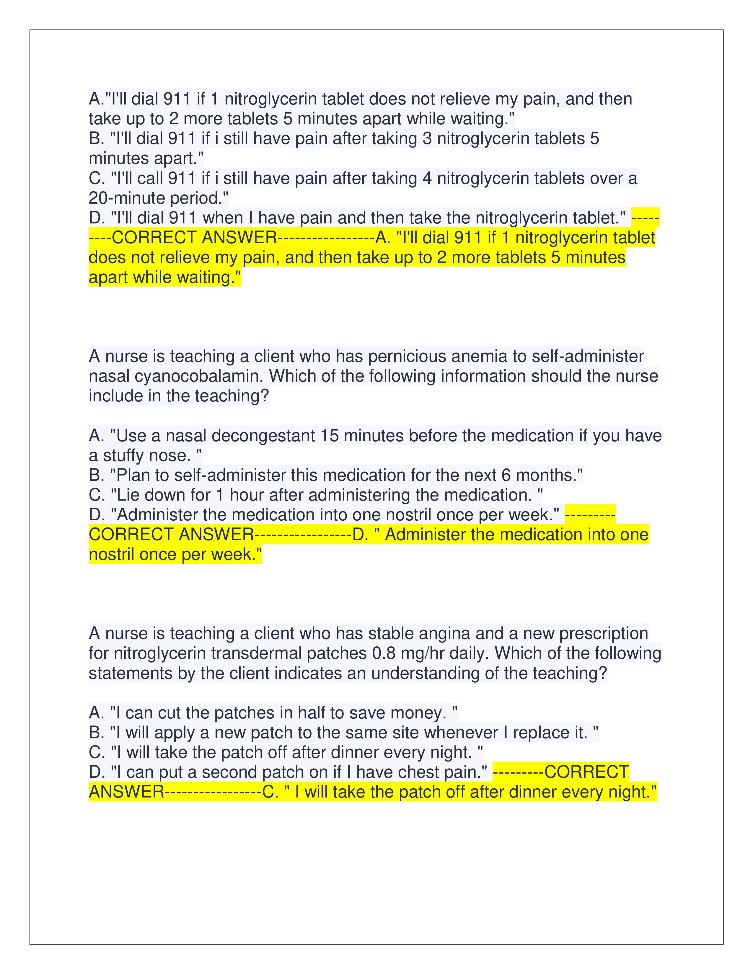 Preview page 4 of ATI PHARMACOLOGY EXAM (LATEST EXAM 2025) | QUESTIONS AND CORRECT ANSWERS | ALREADY GRADED A+ | VERIFIED ANSWERS
