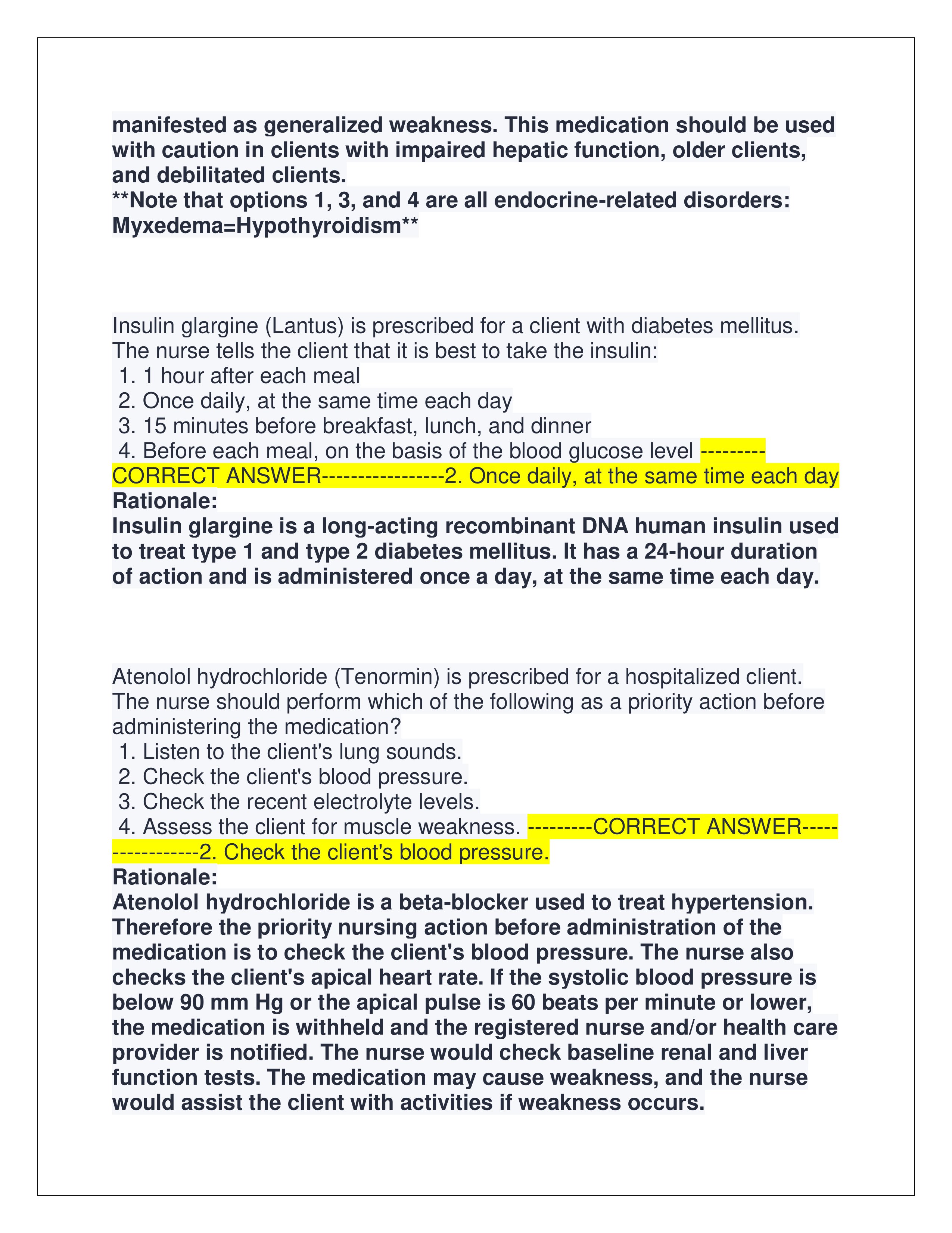 Preview page 2 of HESI PHARMACOLOGY EXAM 2025 | 2 DIFFERENT EXAMS | ALL QUESTIONS AND CORRECT ANSWERS WITH RATIONALES | GRADED A+ | LATEST