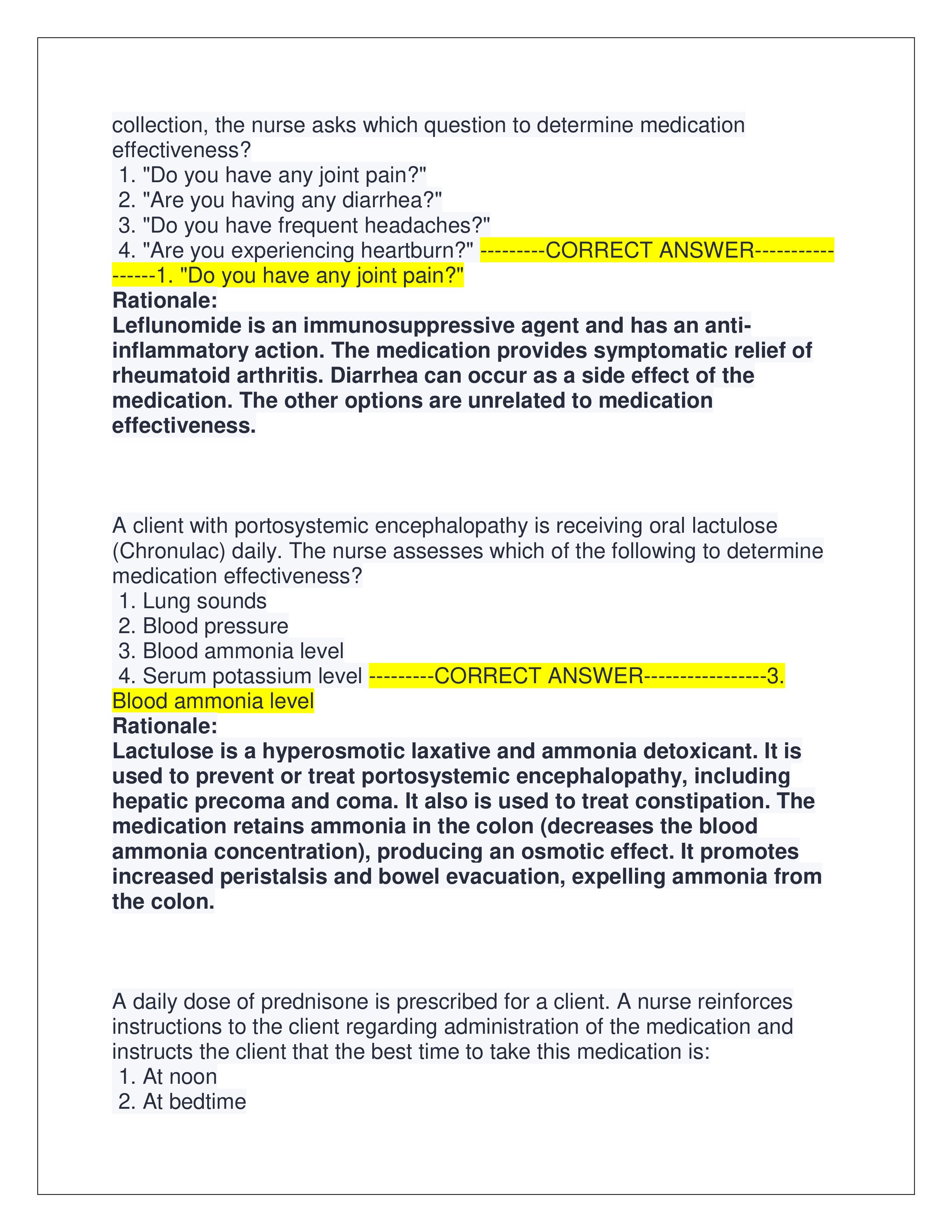 Preview page 4 of HESI PHARMACOLOGY EXAM 2025 | 2 DIFFERENT EXAMS | ALL QUESTIONS AND CORRECT ANSWERS WITH RATIONALES | GRADED A+ | LATEST