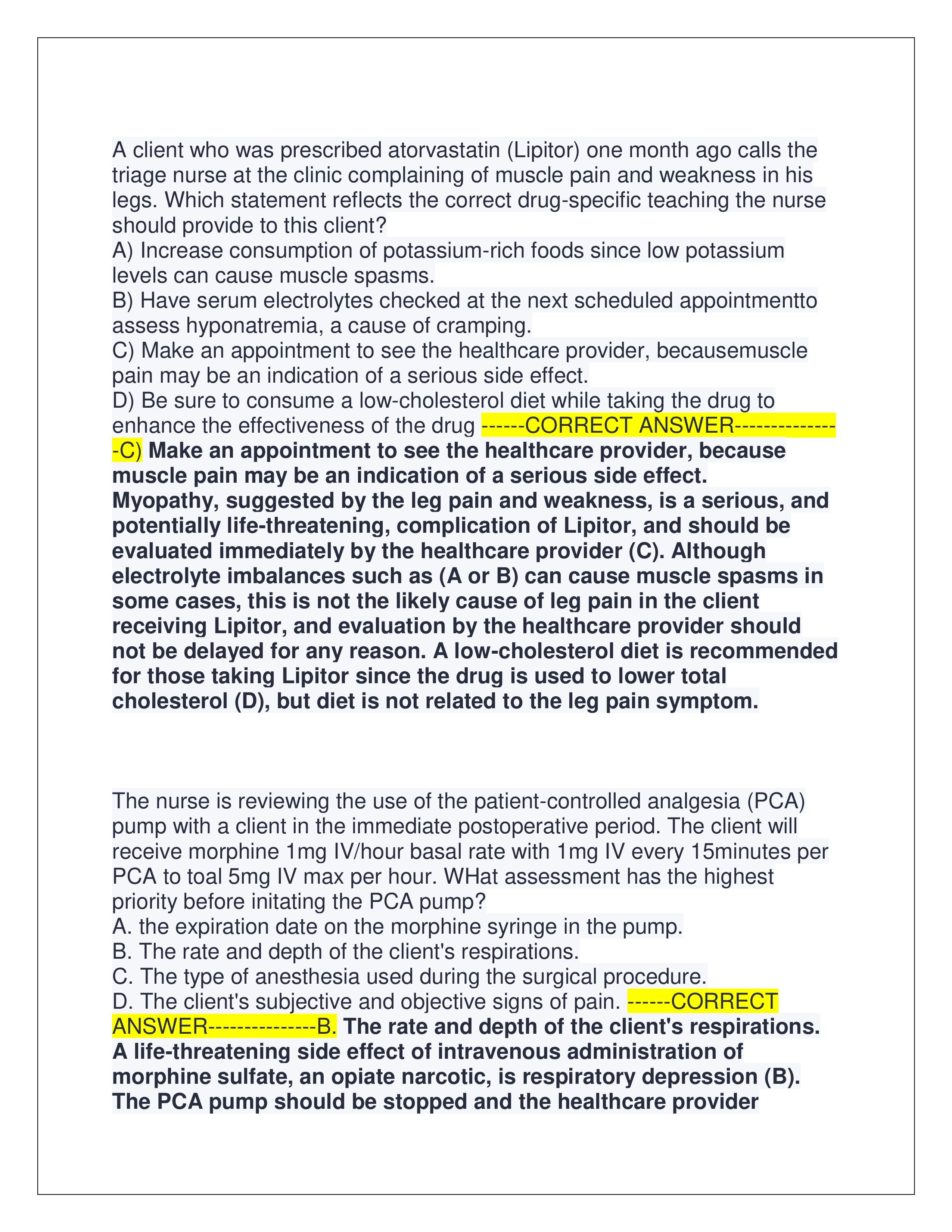 Preview page 3 of HESI PHARMACOLOGY PRACTICE EXAM 2025 | ALL QUESTIONS AND CORRECT ANSWERS WITH EXPLANATIONS | GRADED A+ | VERIFIED ANSWER