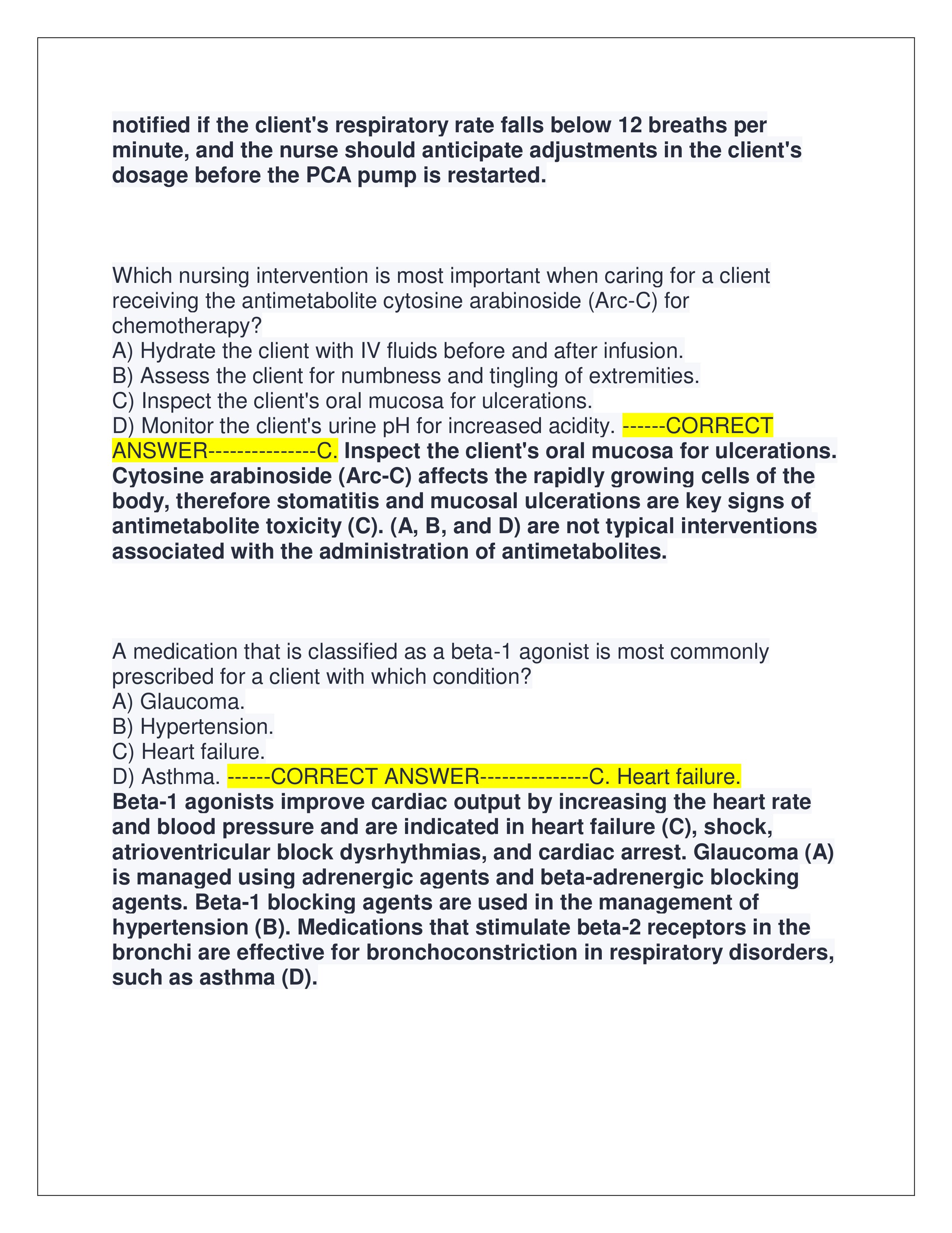 Preview page 4 of HESI PHARMACOLOGY PRACTICE EXAM 2025 | ALL QUESTIONS AND CORRECT ANSWERS WITH EXPLANATIONS | GRADED A+ | VERIFIED ANSWER