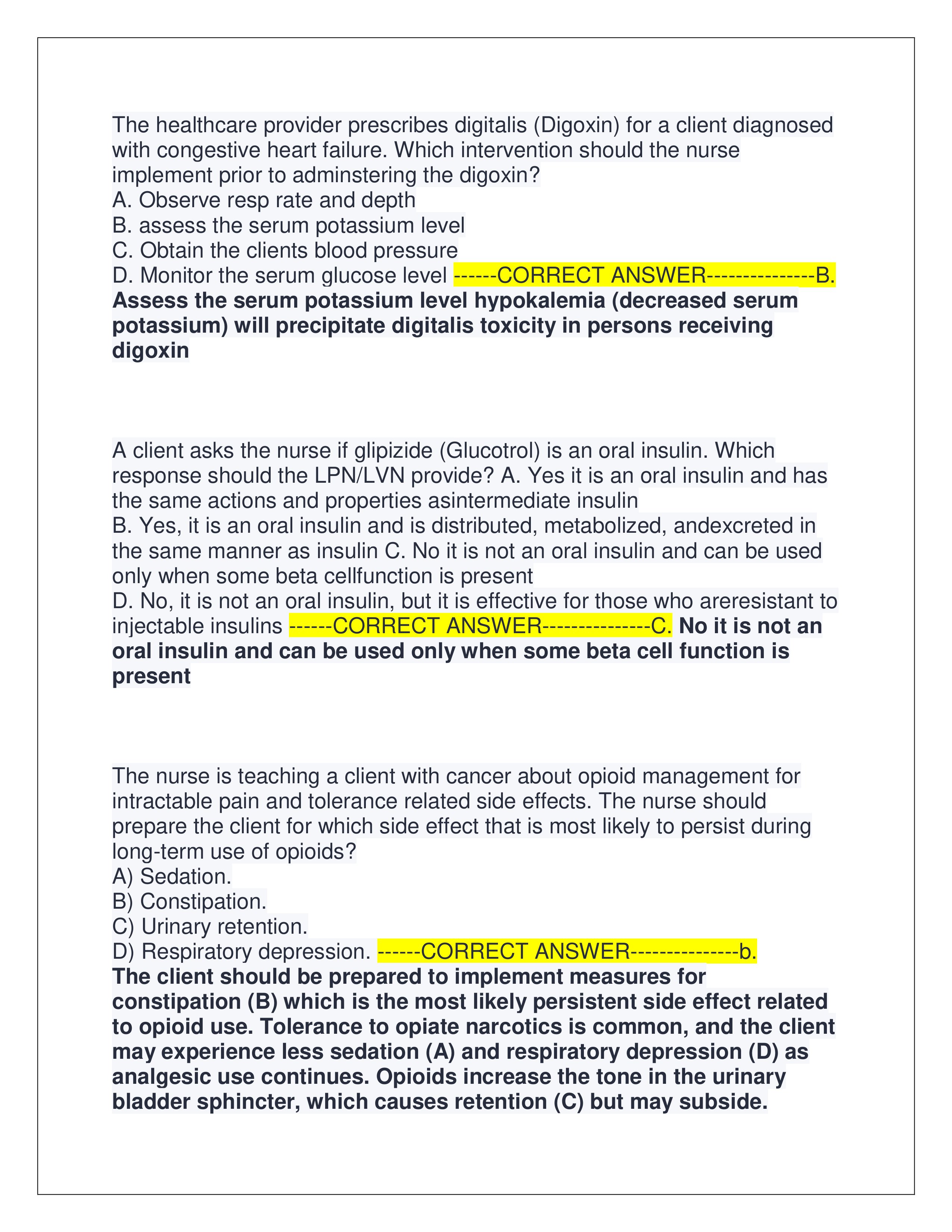 Preview page 5 of HESI PHARMACOLOGY PRACTICE EXAM 2025 | ALL QUESTIONS AND CORRECT ANSWERS WITH EXPLANATIONS | GRADED A+ | VERIFIED ANSWER