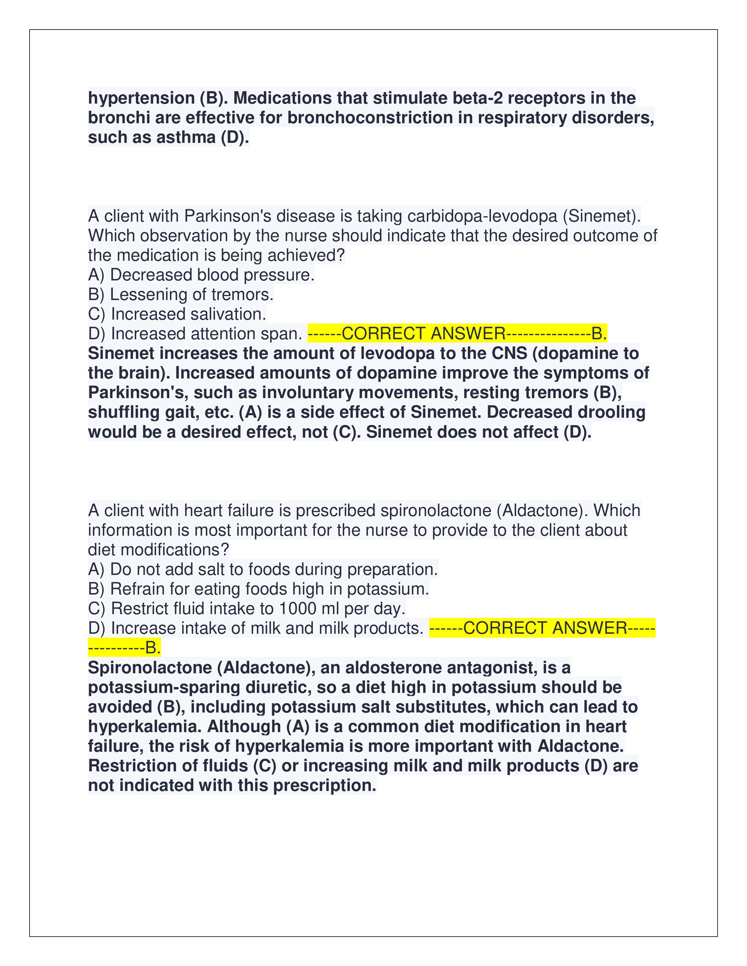Preview page 8 of HESI PHARMACOLOGY PRACTICE EXAM 2025 | ALL QUESTIONS AND CORRECT ANSWERS WITH EXPLANATIONS | GRADED A+ | VERIFIED ANSWER