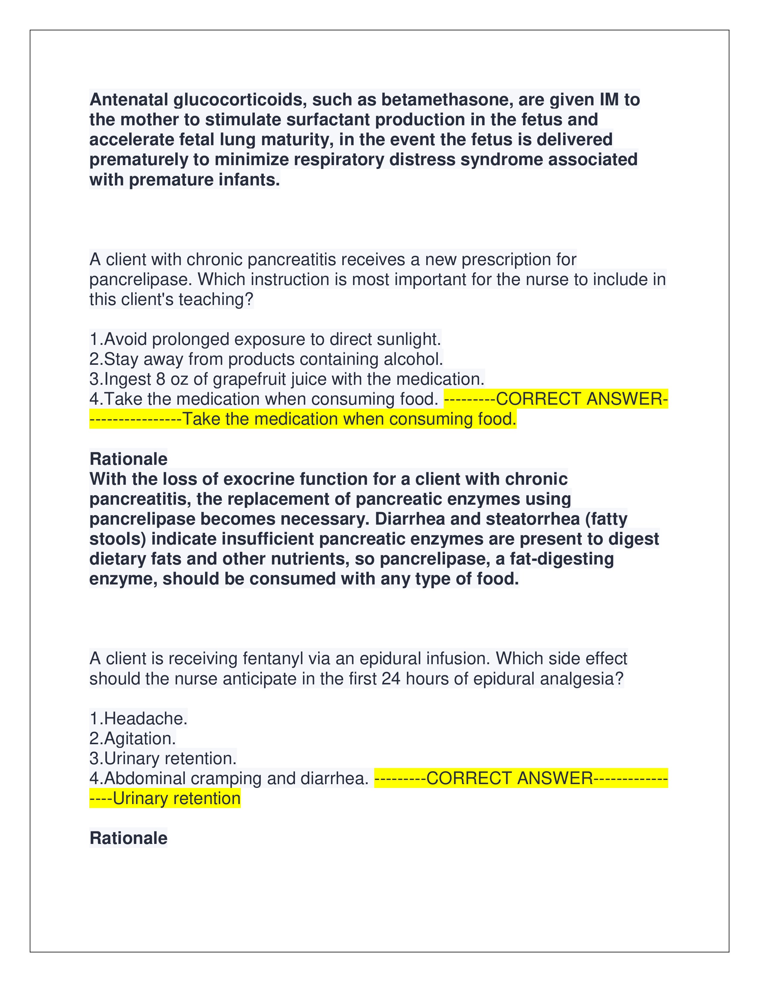 Preview page 2 of BSN 315 HESI PHARMACOLOGY EXAM (ACTUAL EXAM) | COMPLETE EXAM QUESTIONS AND CORRECT ANSWERS WITH RATIONALES | GRADED A+ |