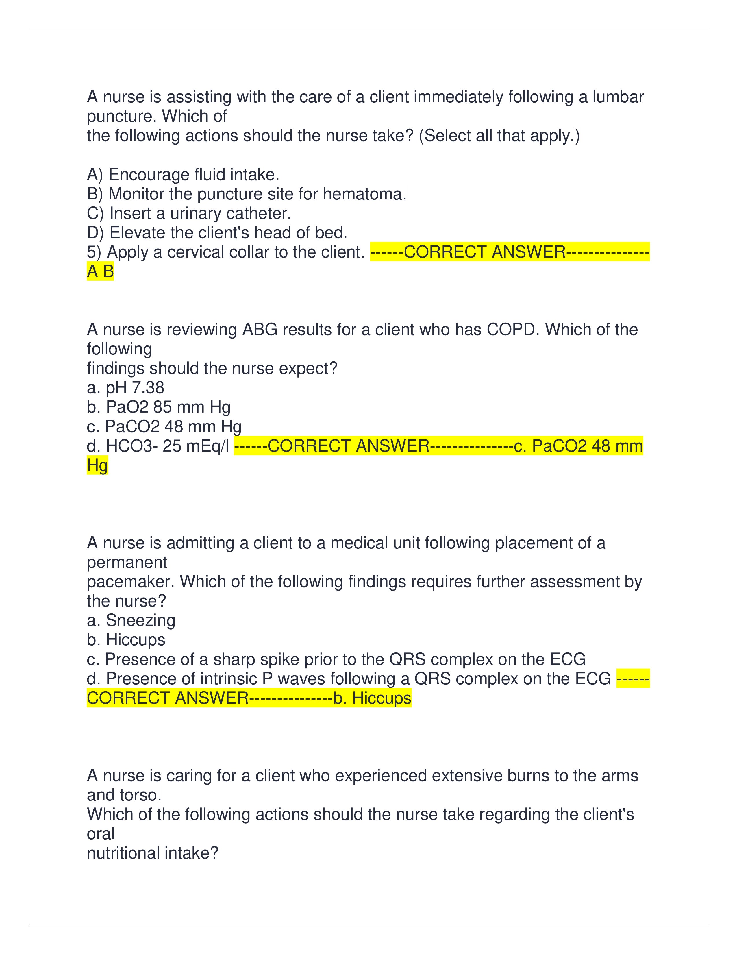 Preview page 3 of ATI MEDSURG PROCTORED EXAM (ACTUAL EXAM 2025) | QUESTIONS AND CORRECT ANSWERS (VERIFIED ANSWERS) | GRADED A+