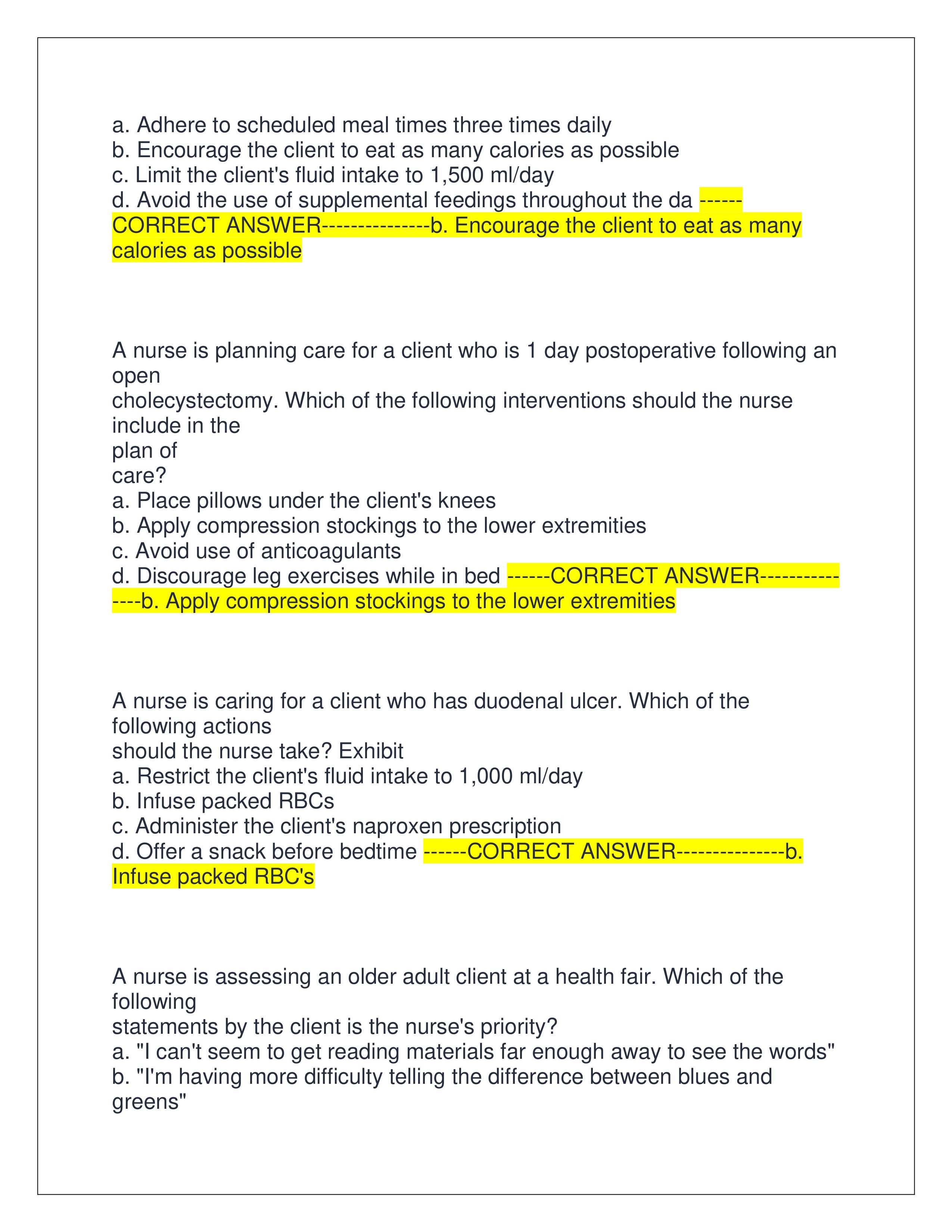 Preview page 4 of ATI MEDSURG PROCTORED EXAM (ACTUAL EXAM 2025) | QUESTIONS AND CORRECT ANSWERS (VERIFIED ANSWERS) | GRADED A+