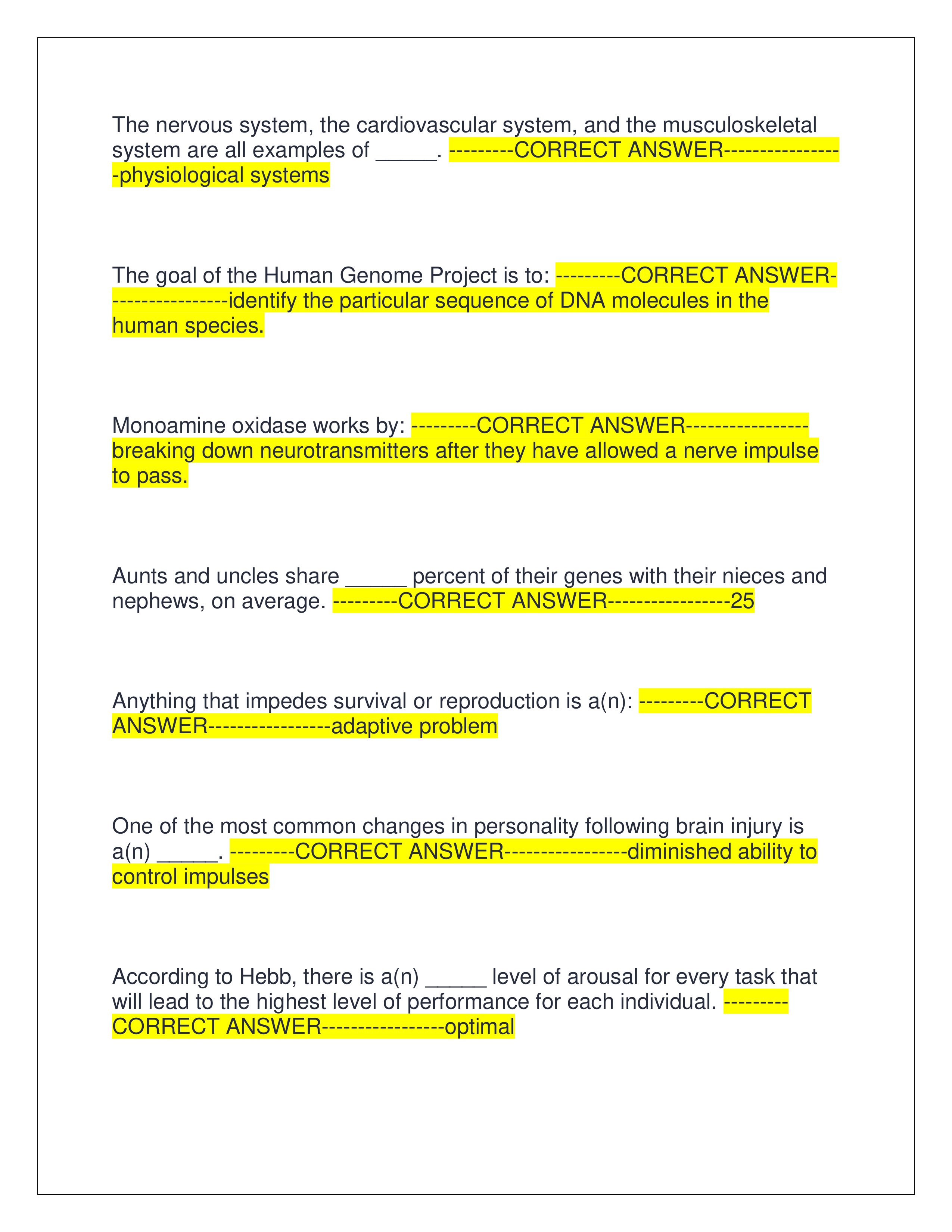Preview page 2 of PERSONALITY PSYCHOLOGY FINAL EXAM 2025 | ALL QUESTIONS AND CORRECT ANSWERS | ALREADY GRADED A+ | LATEST EXAM | VERIFIED 